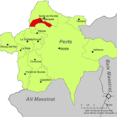 Localización de Palanques respecto a Los Puertos.