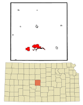 Ubicación en el condado de Barton en KansasUbicación de Kansas en EE. UU.