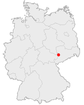 Mapa de Alemania, posición de Altenburgo destacada