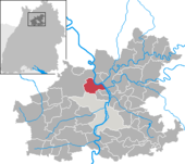 Mapa de Alemania, posición de Bad Wimpfen destacada