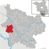 Mapa de Alemania, posición de Falkenberg destacada