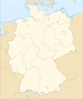 Mapa de Alemania, posición de Nuevo Ulm destacada