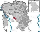 Mapa de Alemania, posición de Haibach destacada