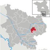 Mapa de Alemania, posición de Heideland destacada