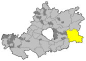 Mapa de Alemania, posición de Heiligenstadt i. OFr. destacada