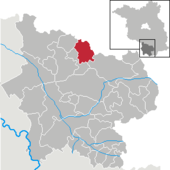 Mapa de Alemania, posición de Hohenbucko destacada