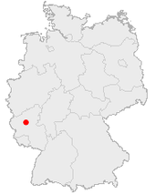 Mapa de Alemania, posición de Cochem destacada