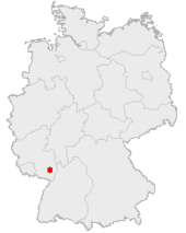 Mapa de Alemania, posición de Neustadt an der Weinstraße destacada