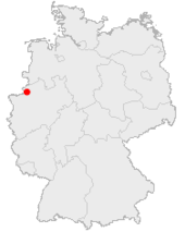 Mapa de Alemania, posición de Stadtlohn destacada