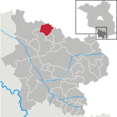 Mapa de Alemania, posición de Lebusa destacada