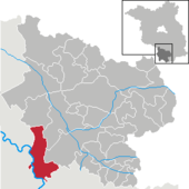 Mapa de Alemania, posición de Bad Liebenwerda destacada