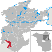 Mapa de Alemania, posición de Panketal destacada