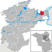 Mapa de Alemania, posición de Parsteinsee destacada