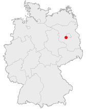 Mapa de Alemania, posición de Potsdam destacada