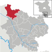 Mapa de Alemania, posición de Schönewalde destacada