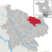 Mapa de Alemania, posición de Sonnewalde destacada