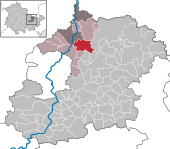 Mapa de Alemania, posición de Tautenburg destacada