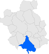 Localització de Sant Cugat del Vallès respecte del Vallès Occidental.svg