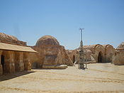 Restos del escenario de Mos Espa (Tatooine), construido en el desierto de Túnez.