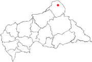 Localización de Birao en la República Centroafricana