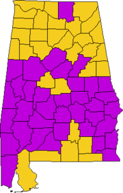 Condados Dem Alabama 2008.png
