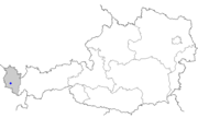 Map of Austria with Bludenz