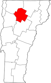 Ubicación del condado en VermontUbicación de Vermont en EE. UU.