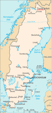 Situación del Lago en Suecia.