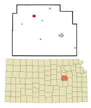 Ubicación en el condado de Morris en KansasUbicación de Kansas en EE. UU.