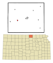 Ubicación en el condado de Republic en KansasUbicación de Kansas en EE. UU.