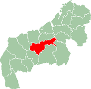 Mapa de la Provincia de Mahajanga mostrando la localización de Ambatoboeny (rojo).