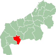 Mapa de la Provincia de Mahajanga mostrando la localización de Antsalova (rojo).