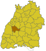 Situación de Distrito de Freudenstadt