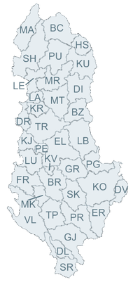 Distribución geográfica de los distritos.