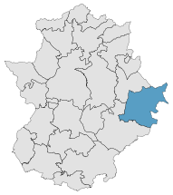 Localización del partido judicial de Herrera del Duque, coincidente con la comarca de La Siberia, en el mapa de partidos judiciales de Extremadura.