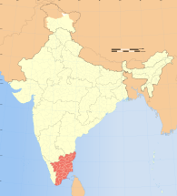 Ubicación de Tamil Nadu