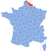 Ubicación de Norte (Francia)