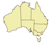 Situación de Adelaida en Australia