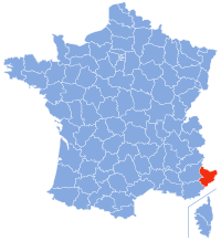 Localización de Alpes-Maritimes en Francia