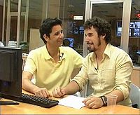Andrés Caparrós Jr. (a la izquierda) en el programa Blog Show de Intereconomía.