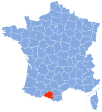Localización de Ariège en Francia