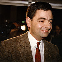 Rowan Atkinson durante la promoción de la película Bean en Alemania, agosto de 1997