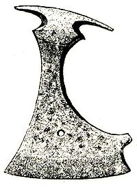 Axe of iron from Swedish Iron Age, found at Gotland, Sweden.jpg