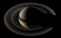 Backlit Saturn from Cassini Orbiter 2007 May 9.jpg