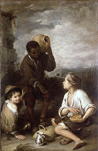 Tres muchachos (Dos golfillos y un negrito), hacia 1670, Londres, Dulwich Picture Gallery.