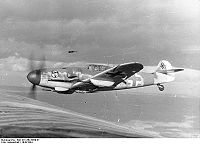 Un Bf 109 en vuelo. 1943.