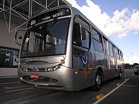 Autobús de tránsito rápido en Curitiba, Brasil