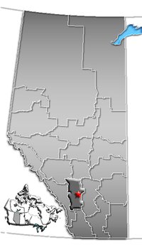 Localización de Calgary en la provincia de Alberta