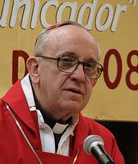 El cardenal Bergoglio a los 71 años de edad. Fotografía de septiembre del 2008.