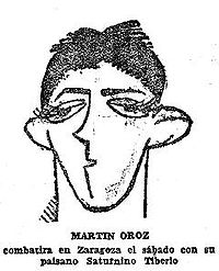 Martin Oroz, caricatua en el Mundo Deportivo